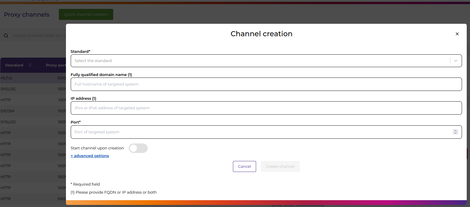 create basic channel
