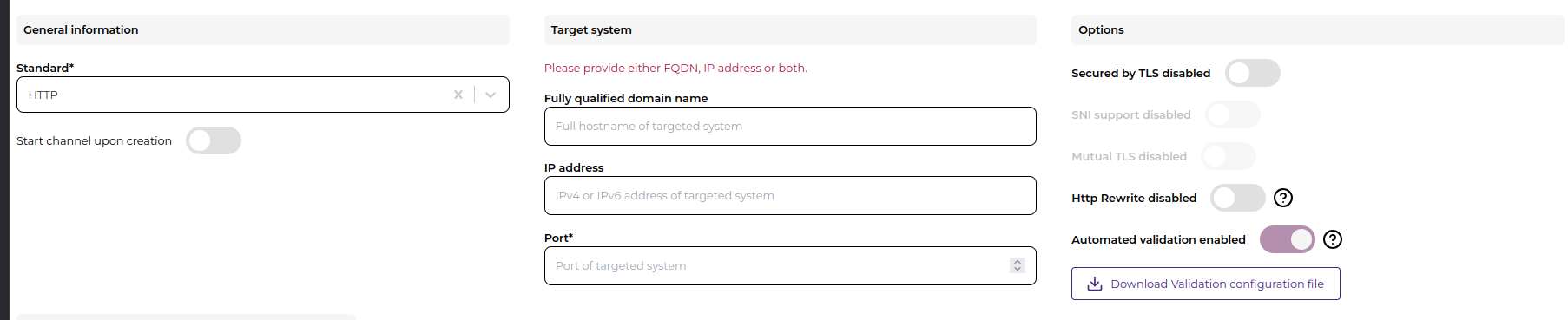 download configuration file
